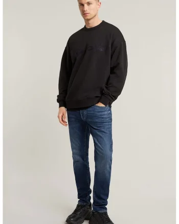 Bluza de trening lejera cu aplicatie logo, Negru