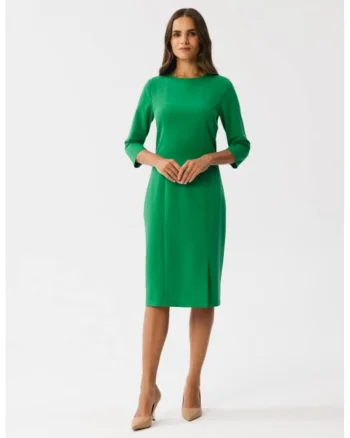 Rochie creion cu taietura,, Verde