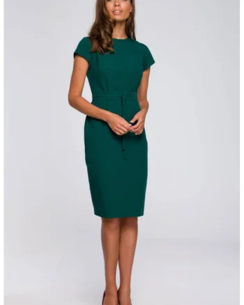 Rochie creion cu curea,, Verde