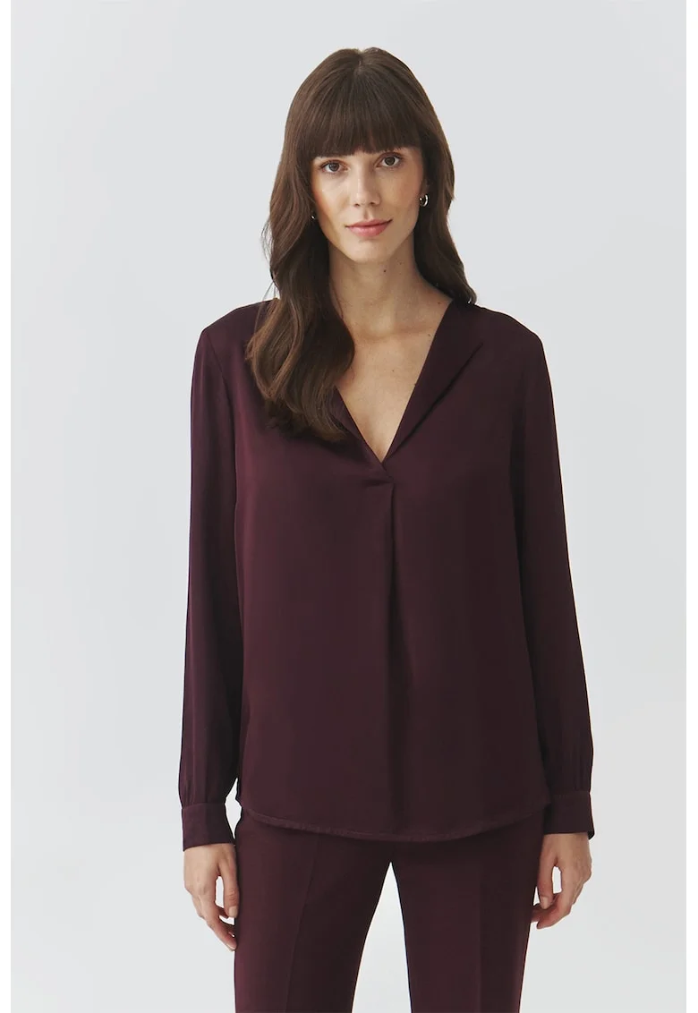 Bluza satinata, Violet inchis