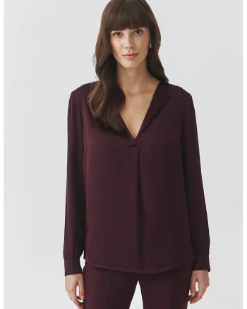 Bluza satinata, Violet inchis