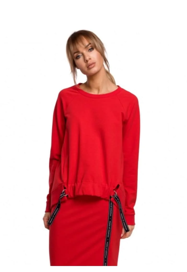 Bluza dama. . Bumbac/Elastan, Rosu