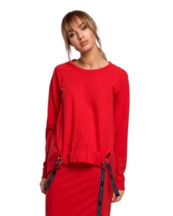 Bluza dama. . Bumbac/Elastan, Rosu