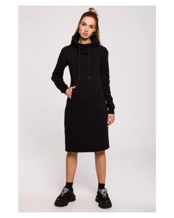 Rochie cu guler inalt - ecru