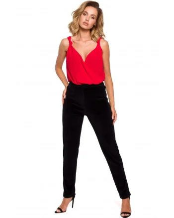 Pantaloni dama,  Bumbac/Poliester, Negru3