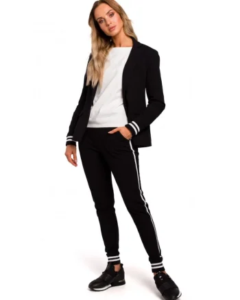Sacou dama,  Bumbac/Elastan, Negru