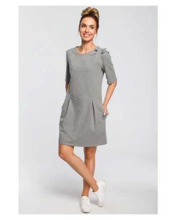 Rochie dreapta cu pe umar