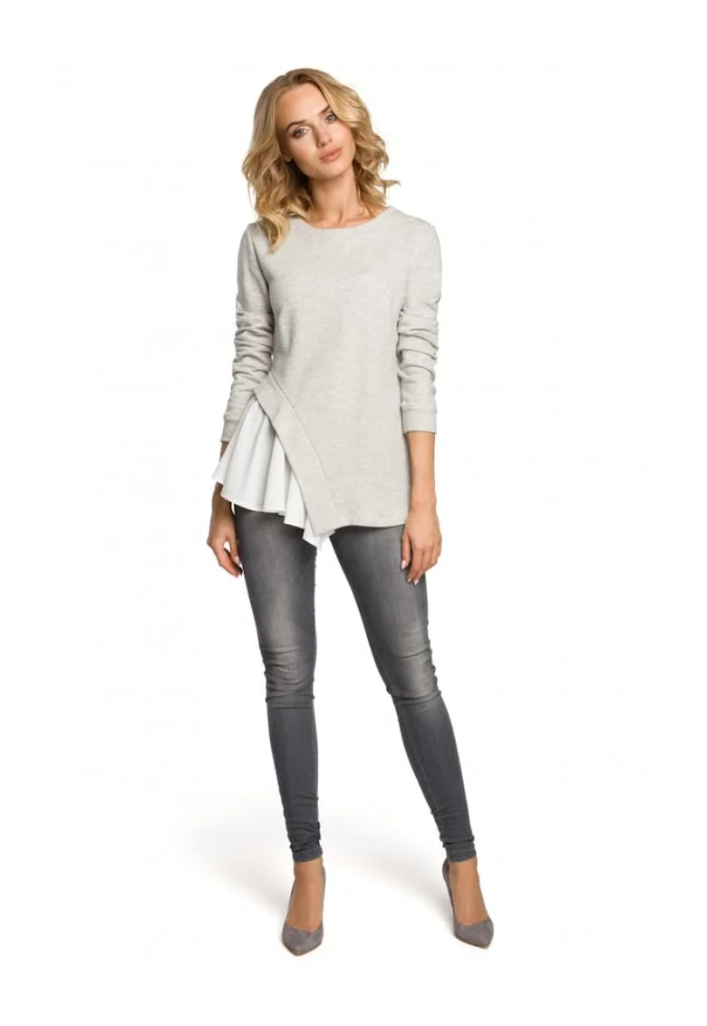 Bluza dama,  Bumbac/Poliester, Gri 31250