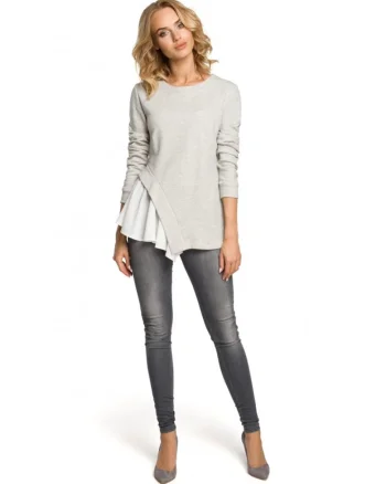 Bluza dama,  Bumbac/Poliester, Gri 31250