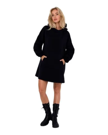 Rochie hanorac dama, Made of Emotion, Yenga, neagra, S/M