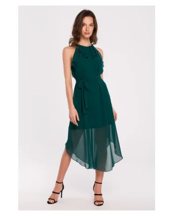 Rochie Dama, Poliester/Bumbac, Verde