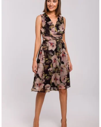 Rochie din sifon fara maneci,