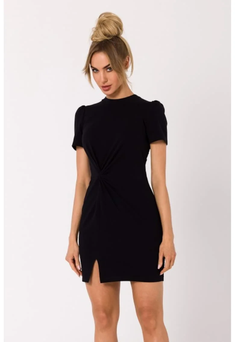 Rochie mini din bumbac,, Negru