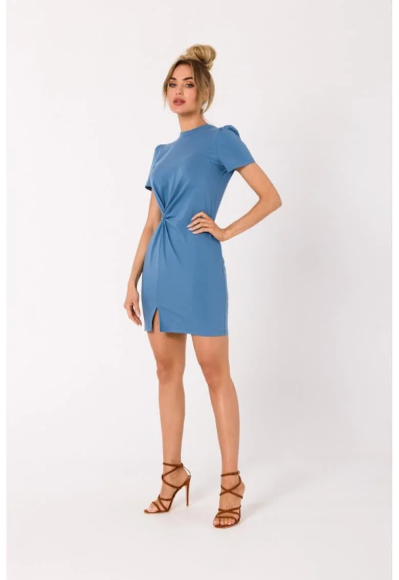 Rochie mini din bumbac,, Albastru