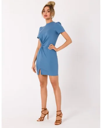 Rochie mini din bumbac,, Albastru