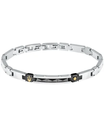 Bratara  JM224ATZ35, Argintiu, Negru