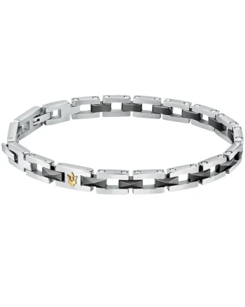 Bratara  JM422ATZ16, Argintiu, Negru