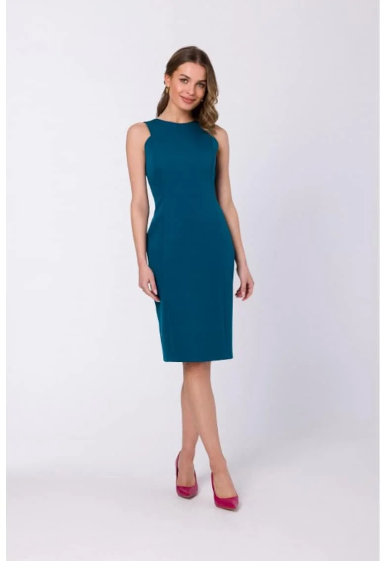 Rochie dreapta fara maneci,, Albastru