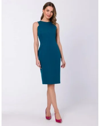 Rochie dreapta fara maneci,, Albastru