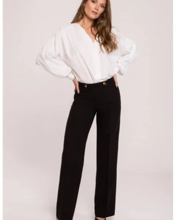 Pantaloni cu croiala dreapta,, Negru