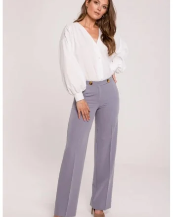 Pantaloni cu croiala dreapta,, Gri