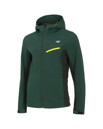 Jacheta sport barbati  model H4Z20-SFM002, impermeabila, cu gluga, poliester-elastan, verde,