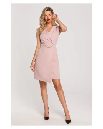 Rochie Dama, Blazer, Poliester/Bumbac, Roz