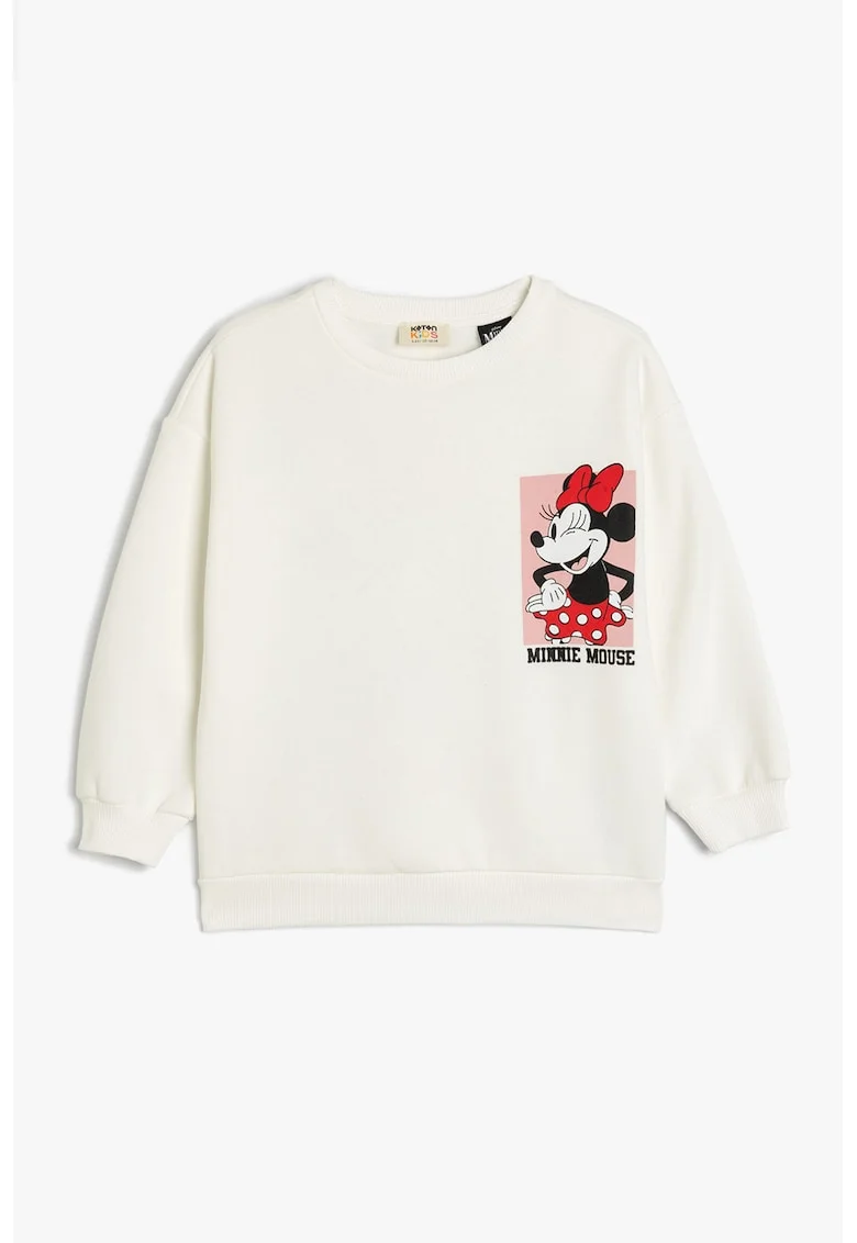 Bluza de trening cu imprimeu cu Minnie Mouse, Rosu/Alb/Negru