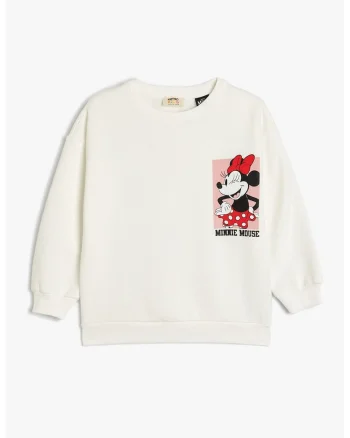 Bluza de trening cu imprimeu cu Minnie Mouse, Rosu/Alb/Negru