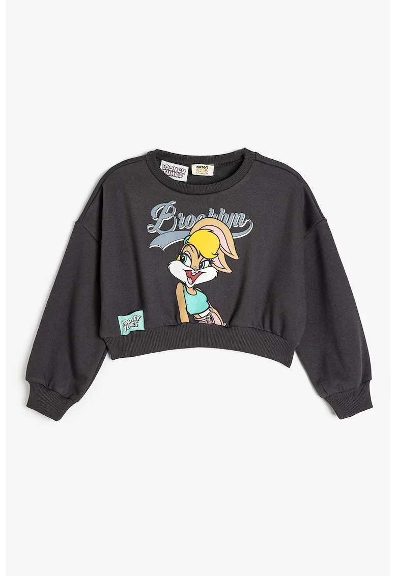 Bluza de trening cu imprimeu cu Lola Bunny, Negru/Maro deschis