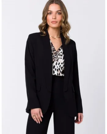 Sacou elegant, fara inchidere,, Negru
