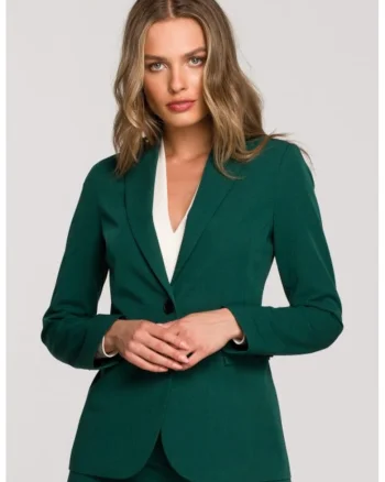 Sacou inchis cu un singur nasture,  Verde