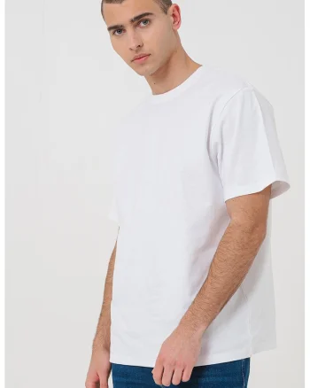 Tricou din bumbac cu imprimeu grafic, Alb/Albastru