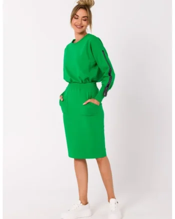 Fusta sport mulata, midi,, Verde