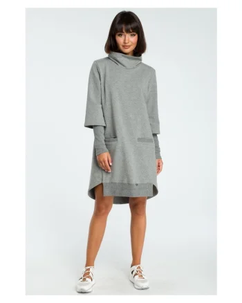 Rochie de dama, Bumbac, Elastan, Gri