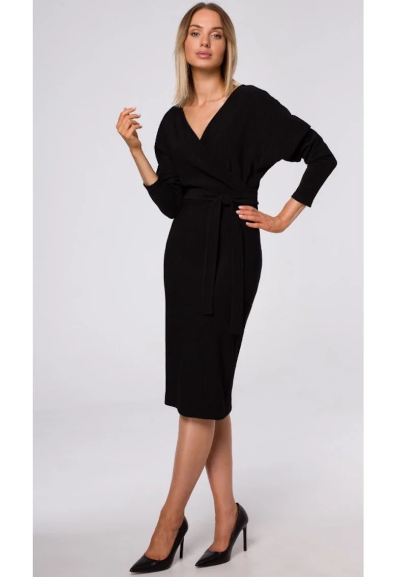 Rochie, Poliester / Elastan, Galben, Negru