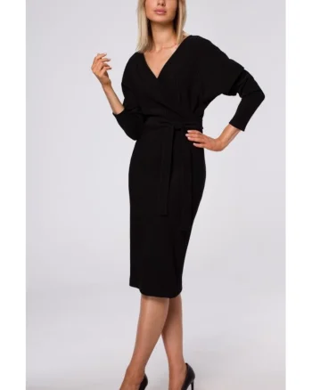 Rochie, Poliester / Elastan, Galben, Negru