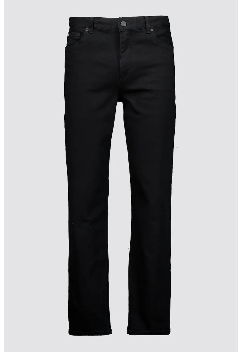 Blugi conici relaxed fit de bumbac, Negru