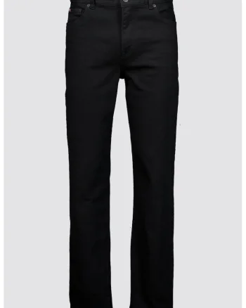 Blugi conici relaxed fit de bumbac, Negru