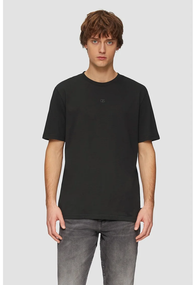 Tricou uni din bumbac, Negru