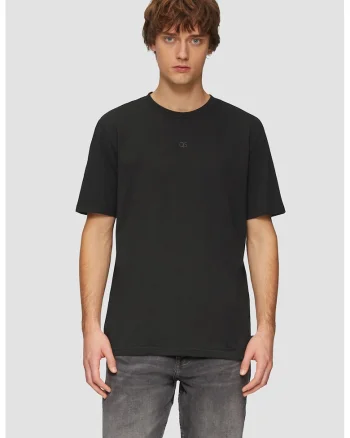 Tricou uni din bumbac, Negru
