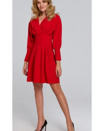 Rochie kimono,  Poliester, Rosu
