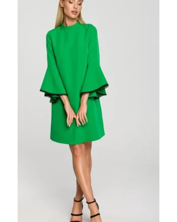 Rochie eleganta \ Poliester, Roz, Verde