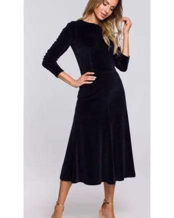 Rochie, Bumbac/Poliester, Verde, Albastru ultramarin