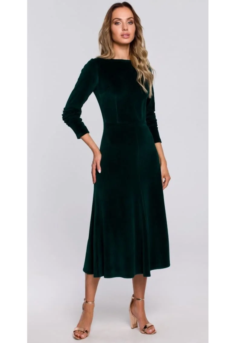 Rochie, Bumbac/Poliester, Verde, Verde