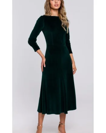Rochie, Bumbac/Poliester, Verde, Verde