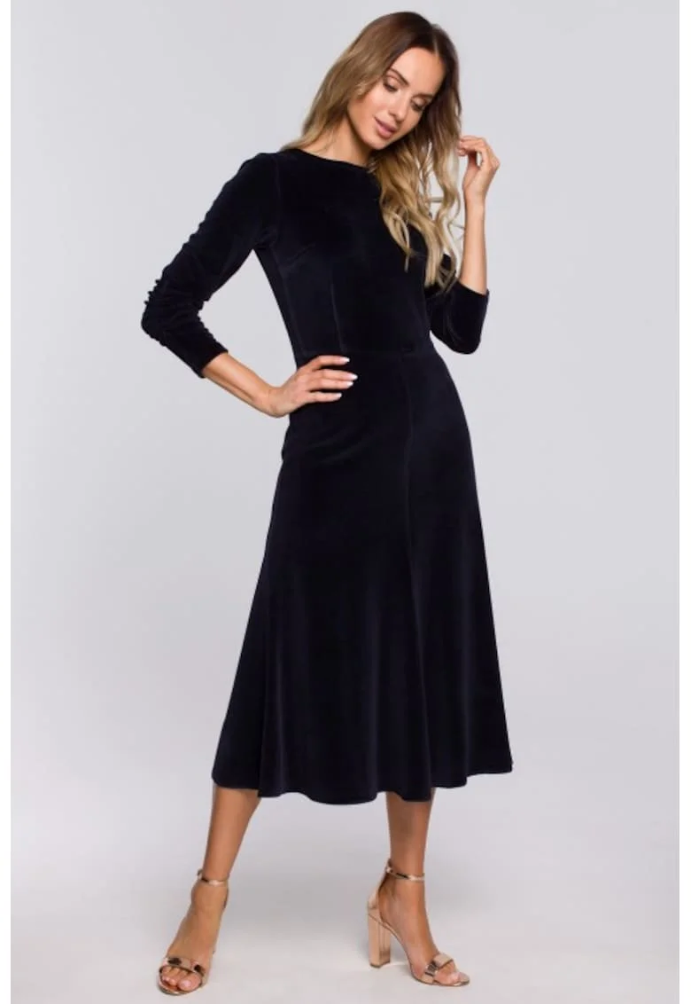 Rochie, Bumbac/Poliester, Verde, Albastru