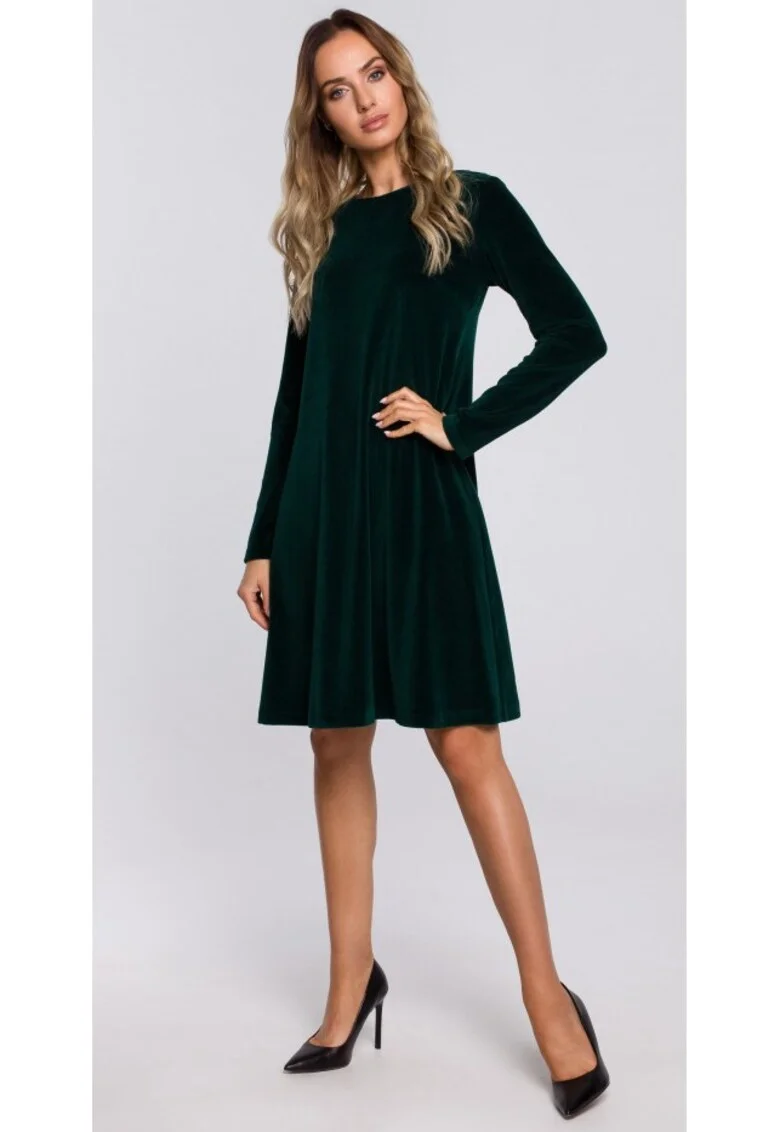 Rochie,  Bumbac / Poliester, Verde, Verde