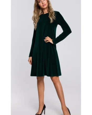 Rochie,  Bumbac / Poliester, Verde, Verde