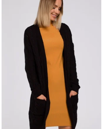 Cardigan fara inchidere,  Negru
